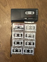 Sony VOR M-717V Microcassette Recorder Voice Operated FOR PARTS 9 tapes Vintage - £15.08 GBP
