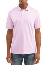 George Men&#39;s Short Sleeve Solid Polo Size XL (46-48) Lavender No Roll Co... - $13.99