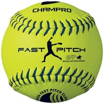 Champro Synthetic USSSA Fast Pitch Ball, Optic Yellow, 12-Inch (Pack of 12) - £85.73 GBP