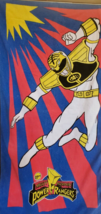 Power Rangers Vtg Starburst 1994 Mighty Morphin White Ranger Beach Towel 53&quot;x30&quot; - £27.68 GBP