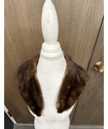Vintage 50&#39;s 60s Clip On Genuine Mink, Fox Fur Collar Scarf - $78.66 CAD