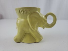 VTG 1987 Frankoma GOP YELLOW Elephant Political Party Mug Great For A Collector - $20.00