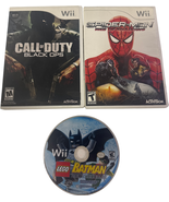 Wii Game Bundle Lot of 3 Call of Duty Black Ops Spider-Man Web of Shadow... - $32.48 CAD