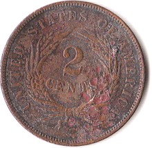 1868 Two Cent Piece. F. to X.F. - £31.32 GBP