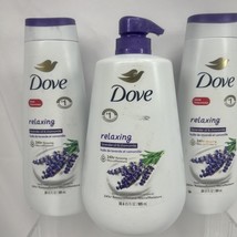 (3)  Dove Relaxing Body Wash Lavender Oil &amp; Chamomile Cleanser 20 oz &amp; 30oz - $464.11 MXN