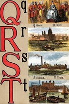 Q, R, S, T Illustrated Letters by Edmund Evans - Art Print - £17.37 GBP+