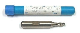 3/16&quot; (.1875&quot;) 4 Flute Cobalt Ball End Mill Putnam 94601 CORK-29 - £13.14 GBP