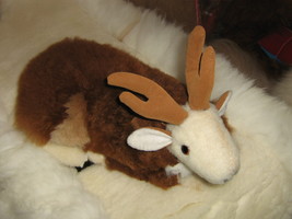 Soft toy Reindeer, figure is handmade with  Alpaca pelt  - $62.00