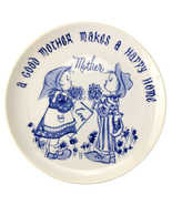 Mothers Day Collector Plate A Good Mother Makes a Happy Home Blue White ... - £20.33 GBP