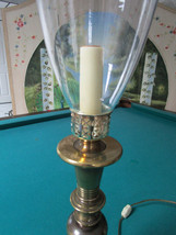 Torchiere Table Lamp Brass And Crystal 22&quot; Tall To Top Shade - $74.25