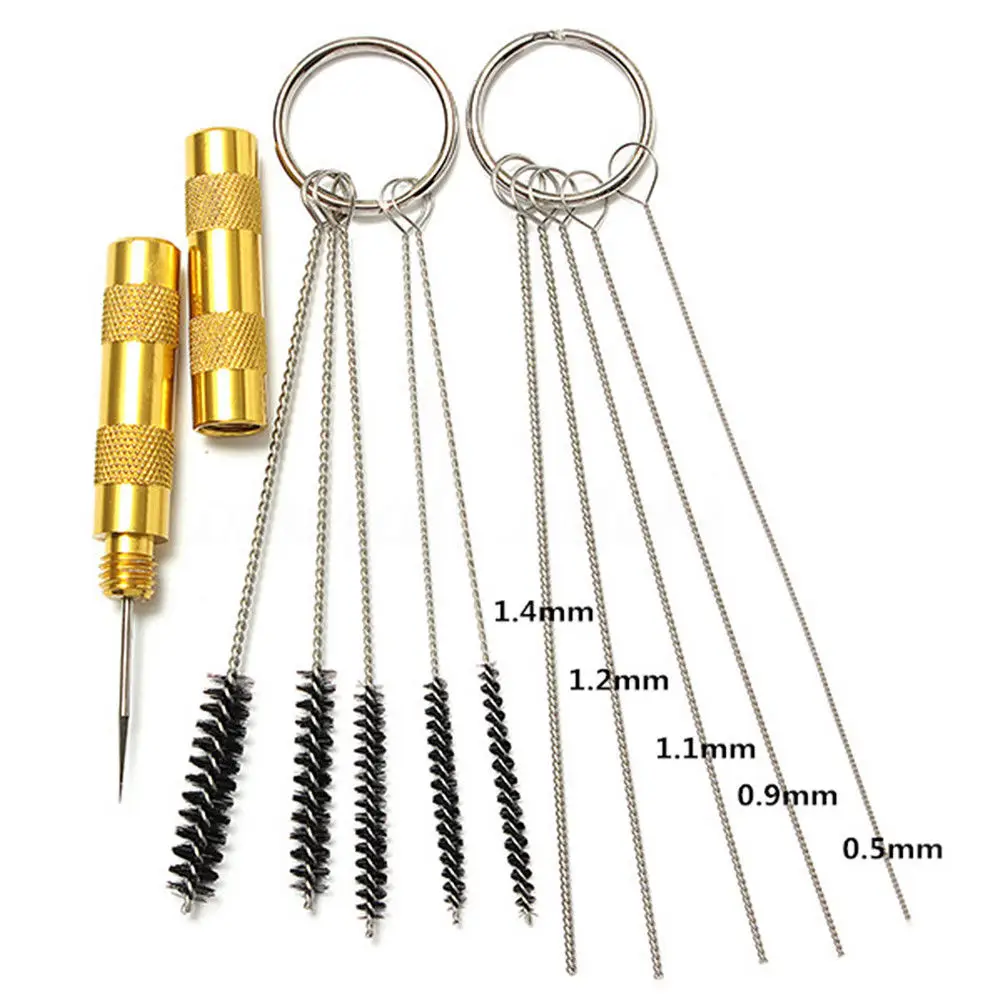 11pcs /set Airbrush Spray  Nozzle Cleaning  Kit Needle &amp; Brush Set Repair Tool - £130.74 GBP