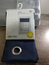 No 918 Montego One Grommet Valance 56&quot; x 14&quot; -Dark Blue with Silver Grom... - $355.79 MXN