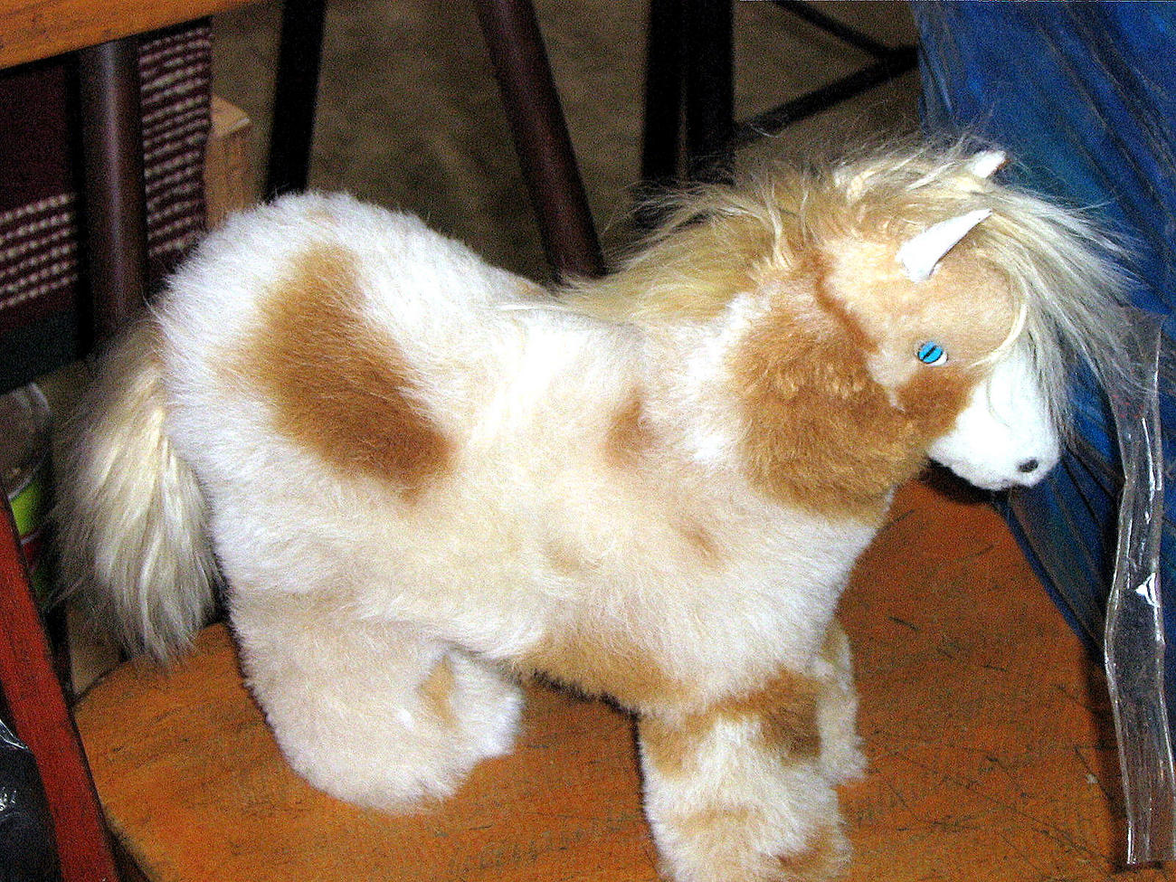 Fur horse figure, handmade with original Alpaca fur - $62.00
