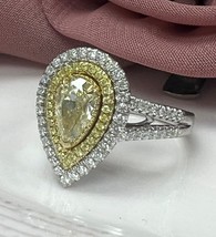 Authenticity Guarantee 
GIA 1.64 Ct Pear Shaped Light Yellow Diamond Engageme... - £4,139.61 GBP