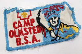 Vintage Camp Olmsted BSA Twill Smoking Pipe Boy Scouts America Camp Patch - $11.69