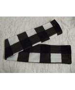 FLEECE BELLY BAND Fits 18&quot; - 22&quot; BLACK WHITE WINNERS FLAG RACING CHECKERS - £9.61 GBP