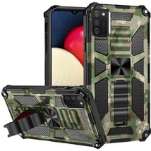 Machine Design Magnetic Kickstand Case Compatible with Samsung A02s CAMO GREEN - £6.84 GBP