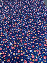 Floral Cotton Fabric 1/2 yard - 42&quot; wide Multicolor with Ditsy Floral Design - $5.58