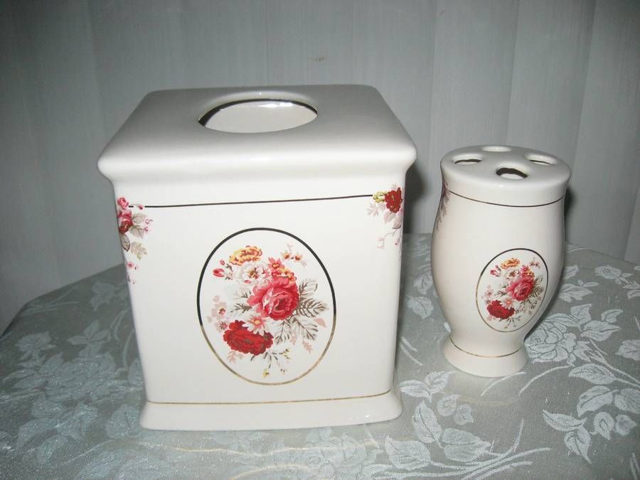 Waverly Norfolk Roses Tissue Box ONLY! - $19.99