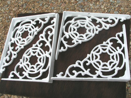 FOUR Cast Iron Brackets Wall Shelf Architectural corbels braces white - $104.90