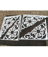 FOUR Cast Iron Brackets Wall Shelf Architectural corbels braces white - $142.49 CAD