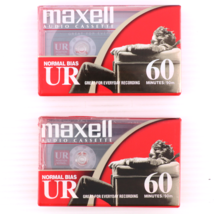 2x Maxell UR 60 Minutes Type 1 Normal Blank Cassette Tape Sealed - Cracked Case - £4.25 GBP