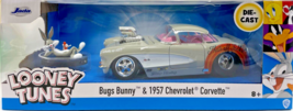 Jada - 32390 - Looney Tunes Bugs Bunny 1957 Chevrolet Corvette Scale 1:24 - Gray - £31.46 GBP