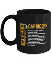 Coffee Mug Funny Top 10 Rules of Capricorn Sarcasm birdthday Horoscope  - £16.08 GBP