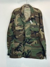 NEW Army w/ Patch Woodland Camouflage Combat Summer BDU LARGE Short Camo Jacket - £27.22 GBP