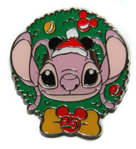 Disney Christmas Lilo &amp; Stitch Tokyo Disney 25th Anniversary Angel Wreat... - £12.61 GBP