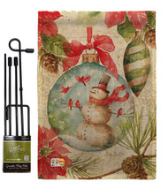 Woodland Holiday Burlap - Impressions Decorative Metal Garden Pole Flag Set GS11 - £27.16 GBP