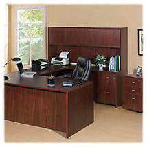 Lorell LLR69395 Pedestal- Box-Box-File- 16in.x22in.x28-.25in.- Mahogany - $343.64