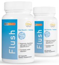 2 Pack Flush, helps digestion detox &amp; combats water retention-60 Capsule... - £56.04 GBP