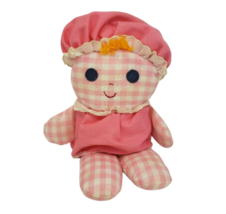 VINTAGE 1975 FISHER PRICE LOLLY DOLLY # 420 PINK RATTLE STUFFED ANIMAL P... - £52.27 GBP