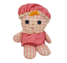 VINTAGE 1975 FISHER PRICE LOLLY DOLLY # 420 PINK RATTLE STUFFED ANIMAL P... - £51.94 GBP