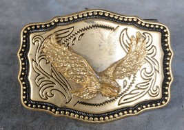 Flying Gold Eagle Buckle Silver 2 1/4&quot; x 3&quot; - $2.00