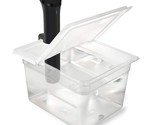 Sous Vide Container 12 Quart Evc-12 With Collapsible Hinged Lid Compatib... - $64.99