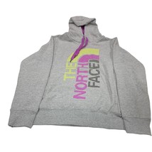 The North Face Womens Logo On Front Hoodie Size Large Color Grey - £101.69 GBP