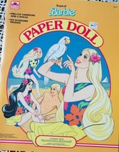 Golden Mattel Vintage Tropical Barbie Paper Doll Book Ken Miko Skipper 8... - $21.78