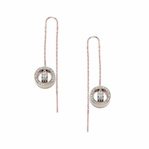 Authentic Swarovski Chain Hollow Earrings in Rose Gold - $74.05