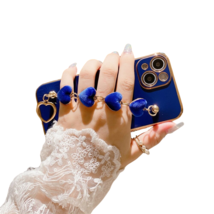 Anymob iPhone Case Blue Luxury Lovely Flannel Bracelet Silicone Back Cover - £23.10 GBP