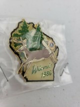 Vintage 1986 Wisconsin Running Whitetail Deer Hunting Buck Lions Club Pin - £4.73 GBP