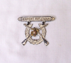 Wwi Usmc Expert Rifleman Medal Marine Corps Ega Us Navy Sterling Silver - £39.56 GBP