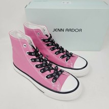 Jenn Ardor JA Sport Women&#39;s Pink Canvas High Top Sneakers Size 6 M - £25.47 GBP