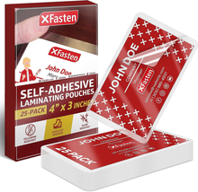 Xfasten Self-Sealing Laminating Pouches Business Card Size, 9.5 Mil and Hard Sel - £11.40 GBP