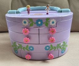 Vintage 1991 Polly Pocket Pullout Playhouse Jewelry Box Beauty Case w/ 2... - £39.30 GBP