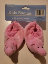 Kids Booties With Animal Heads Piggy Pigs NWT Pink Size Small - £11.61 GBP