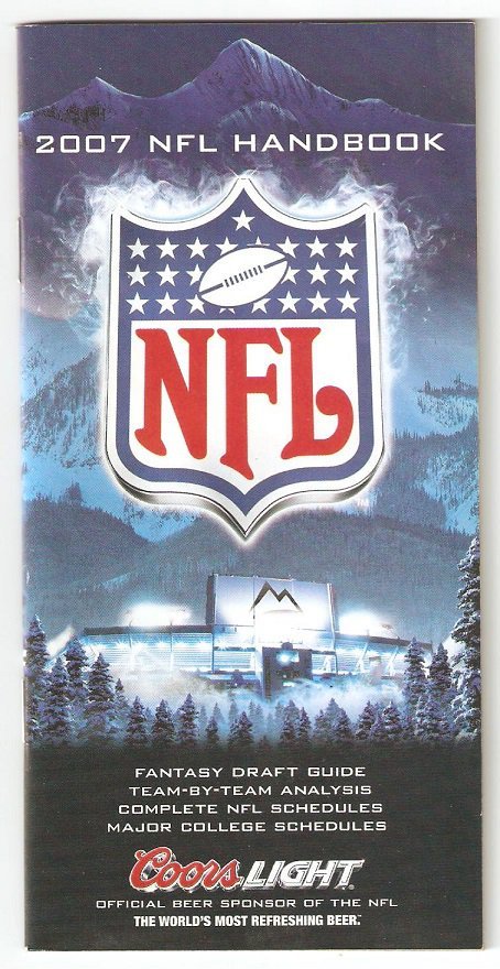 Primary image for 2007 Coors Light NFL Handbook Tom Brady Peyton Manning Eli Manning Brett Favre