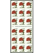 Red Rose Pane of Twenty 29 Cent Postage Stamps 2490a - $16.95
