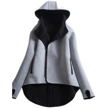Women's Hoodies Cardigan Casual Long Sleeve Zipper Jackets Female Loose Hooded S - $113.97